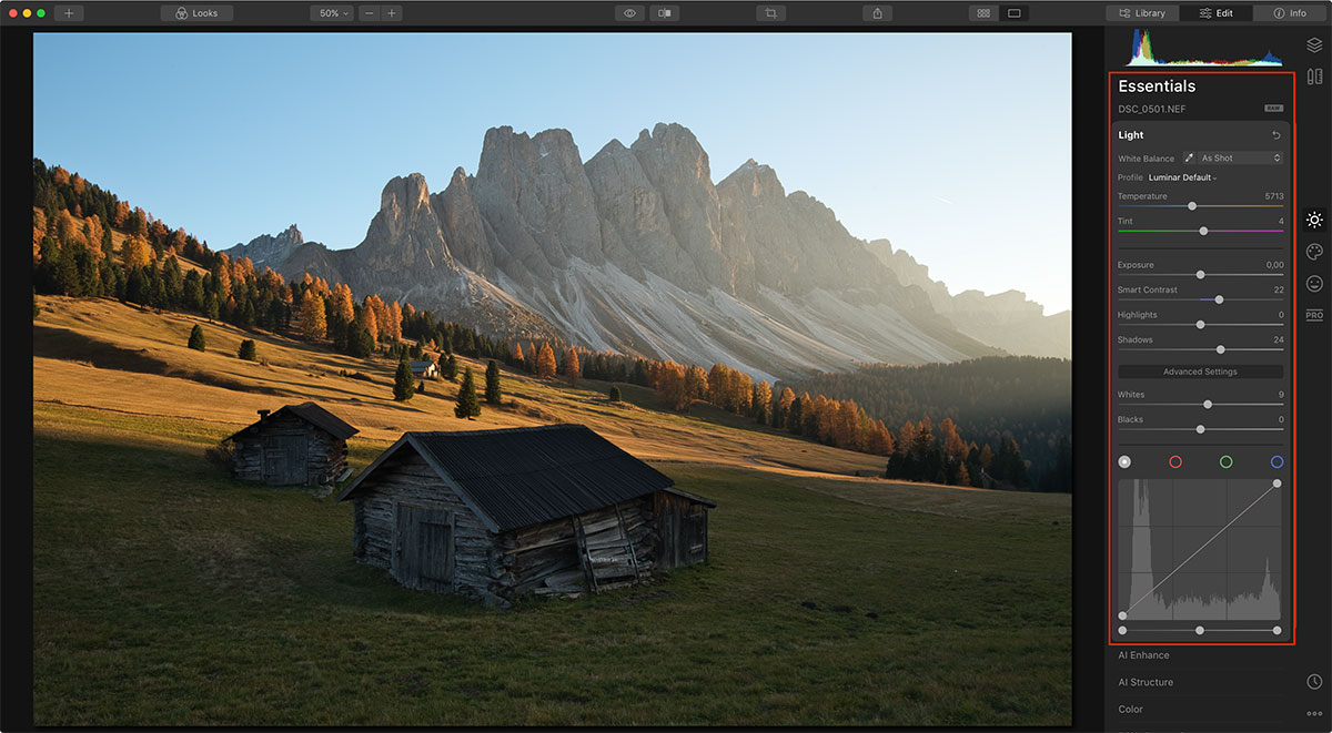 Edit Autumn Photographs in Luminar 4 Essentials