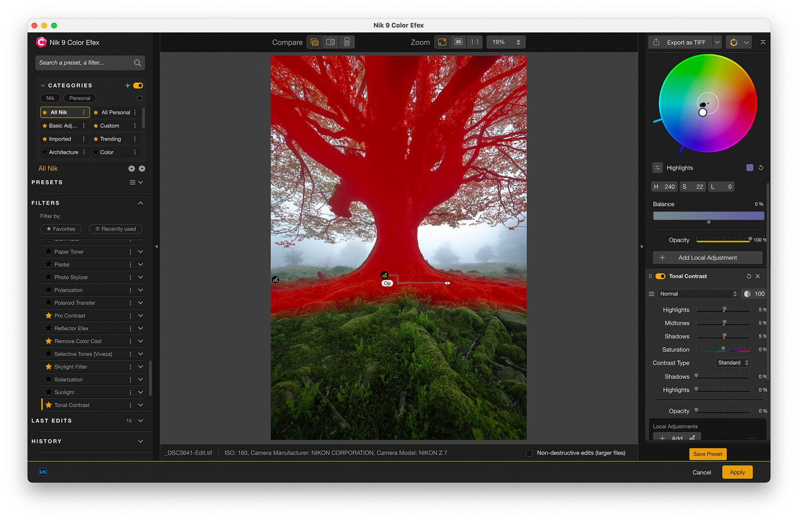Depth Mask in Nik 9 Color Efex